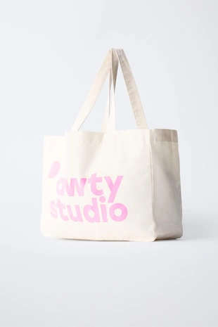 Сумка-тоут с принтом и надписью- Заказать в России