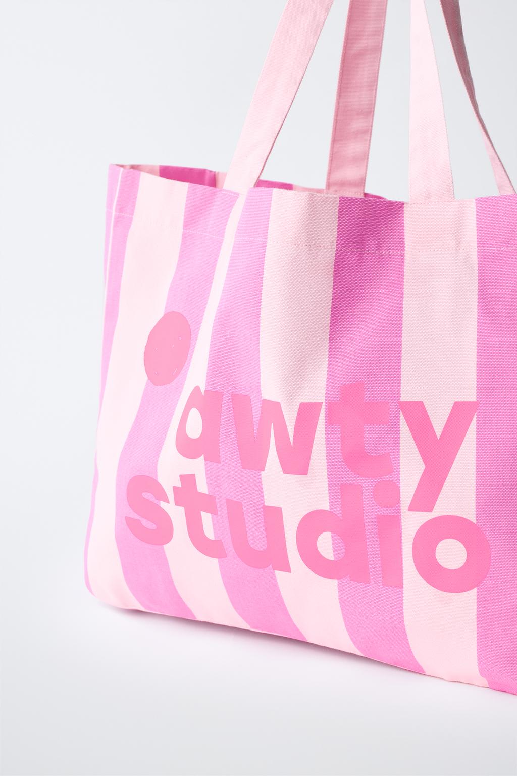 СУМКА-ТОУТ С ПРИНТОМ И НАДПИСЬЮ