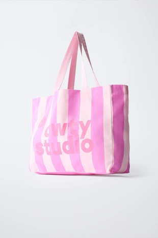 Сумка-тоут с принтом и надписью