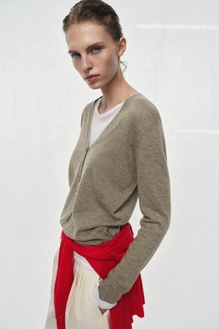 Куртка из 100% сверхмягкой шерсти- Заказать в России