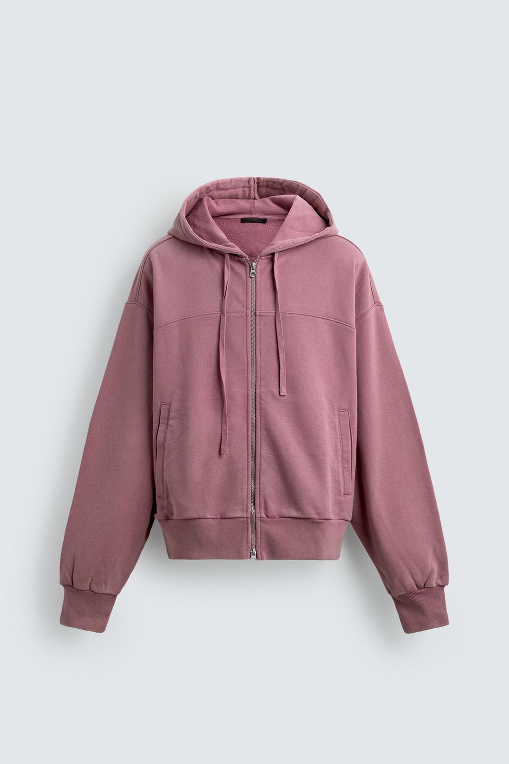 ТОЛСТОВКА BOXY FIT ИЗ ТКАНИ С ЭФФЕКТОМ ПОТЕРТОСТИ