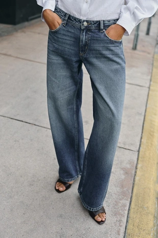 Джинсы Z1975 прямого кроя с низкой посадкой- Заказать в России