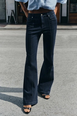 Брюки FLARE с декоративной строчкой- Заказать в России