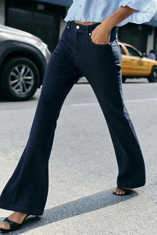 Брюки FLARE с декоративной строчкой- Заказать в России