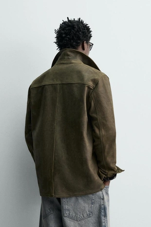 Куртка замшевая в винтажном стиле- Заказать в России