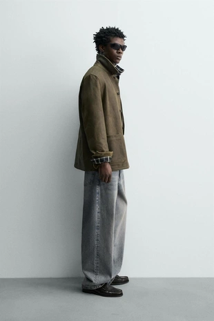 Куртка замшевая в винтажном стиле- Заказать в России