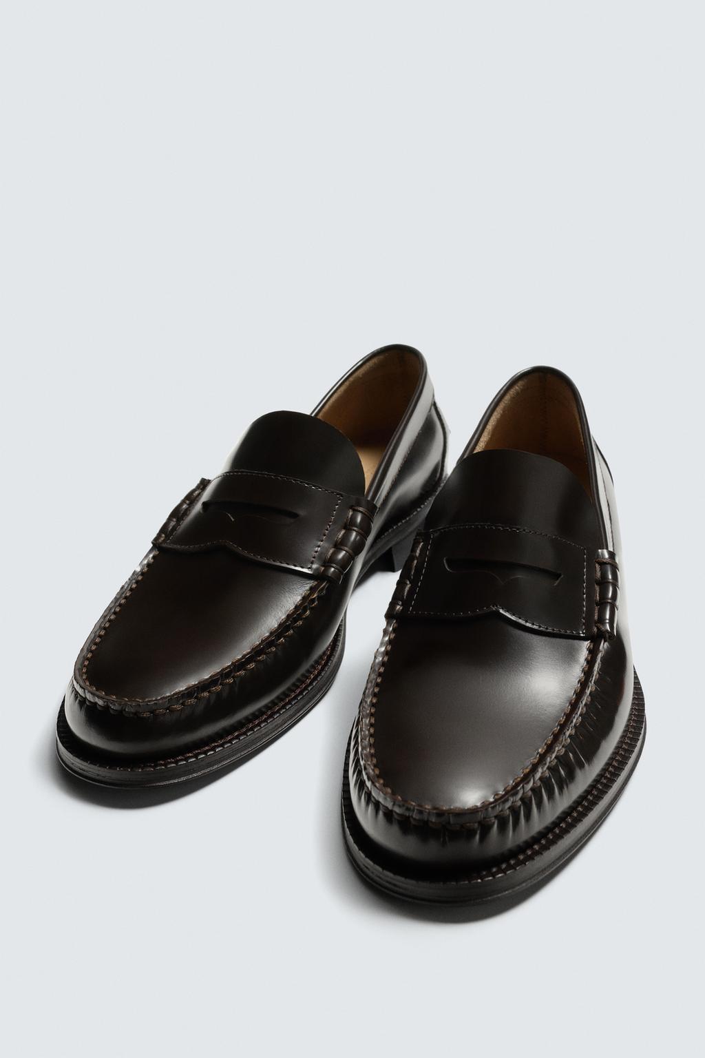 КОЖАНЫЕ ЛОФЕРЫ С ПЛАНКОЙ