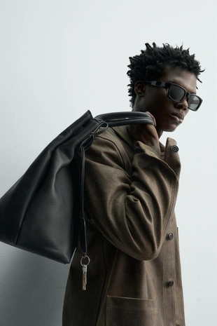 Кожаная сумка с ремнем- Заказать в России