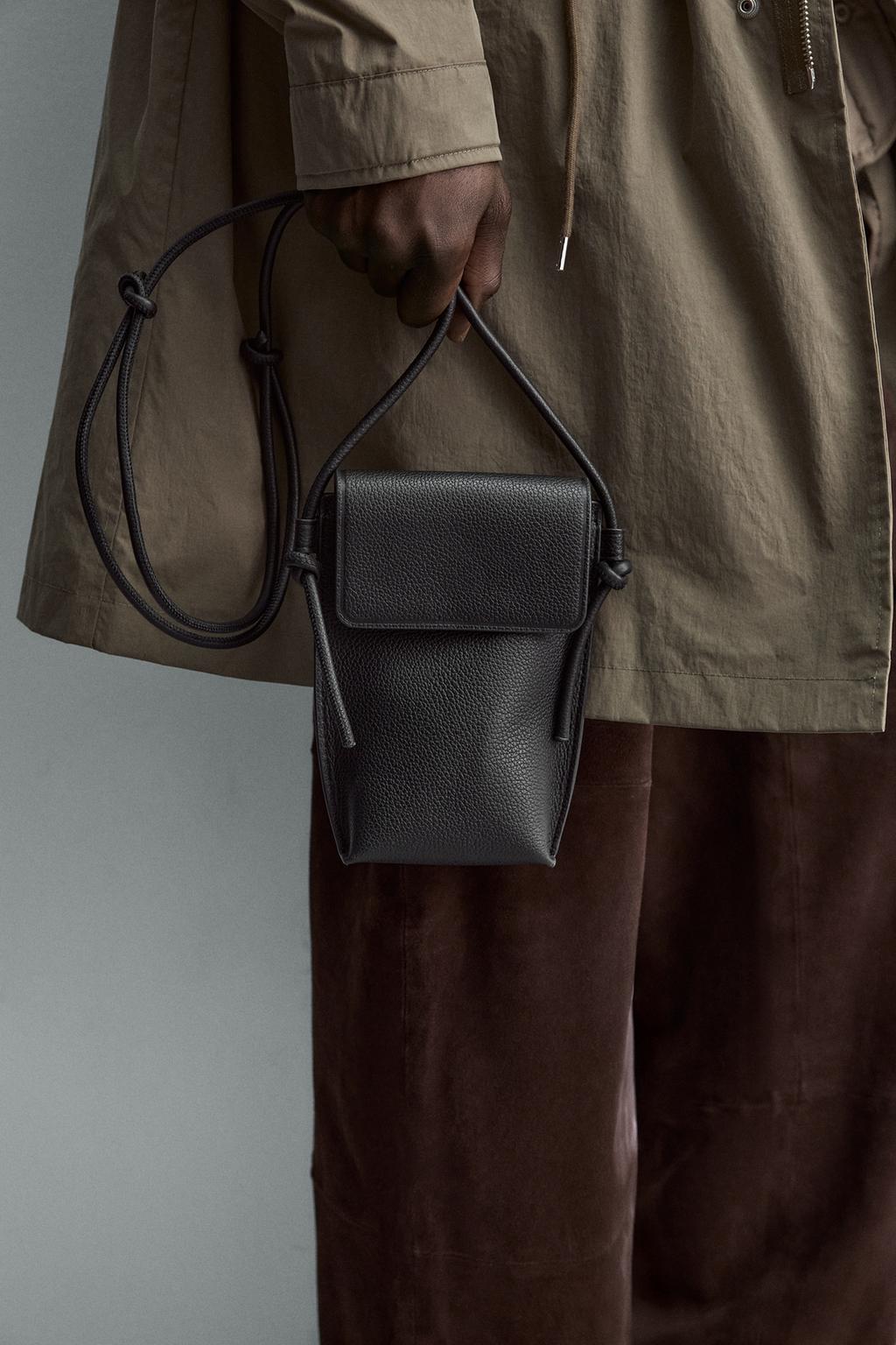 КОЖАНАЯ СУМКА С ПЛЕЧЕВЫМ РЕМНЕМ