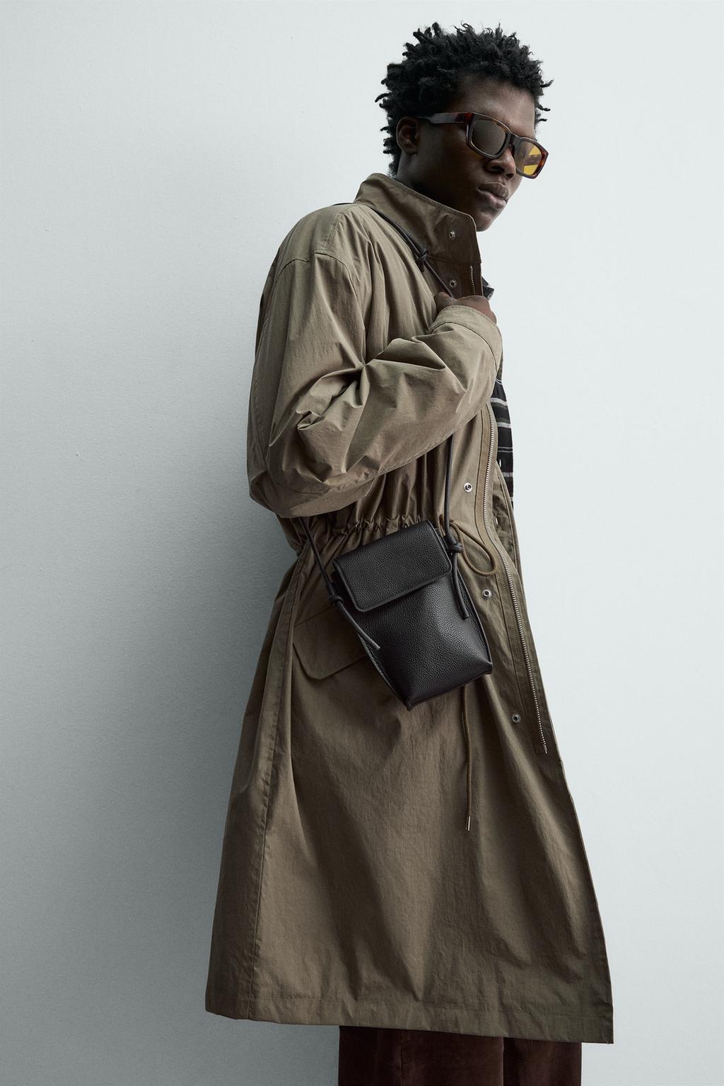 КОЖАНАЯ СУМКА С ПЛЕЧЕВЫМ РЕМНЕМ