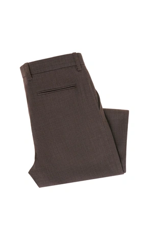 Брюки из смесовой шерсти с защипами- Заказать в России