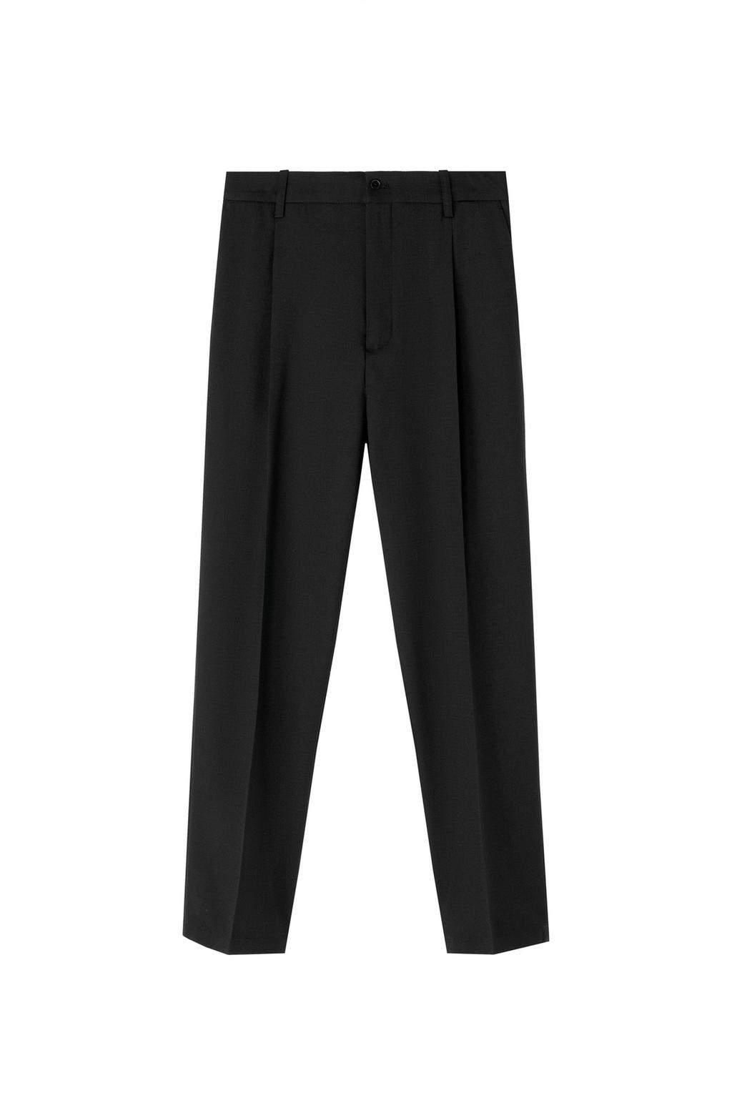 БРЮКИ ИЗ ШЕРСТИ С ЗАЩИПАМИ