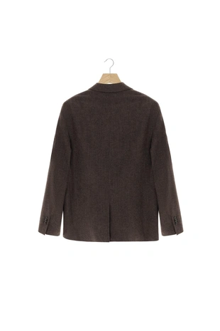 Двубортный блейзер с шерстью- Заказать в России