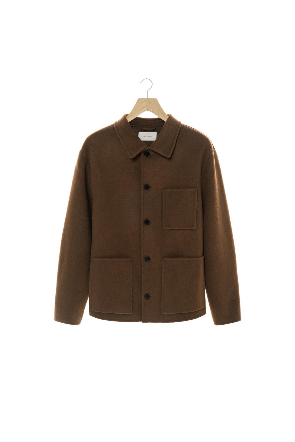 КУРТКА-РУБАШКА КЛАССИЧЕСКОГО КРОЯ ИЗ 100% ШЕРСТИ