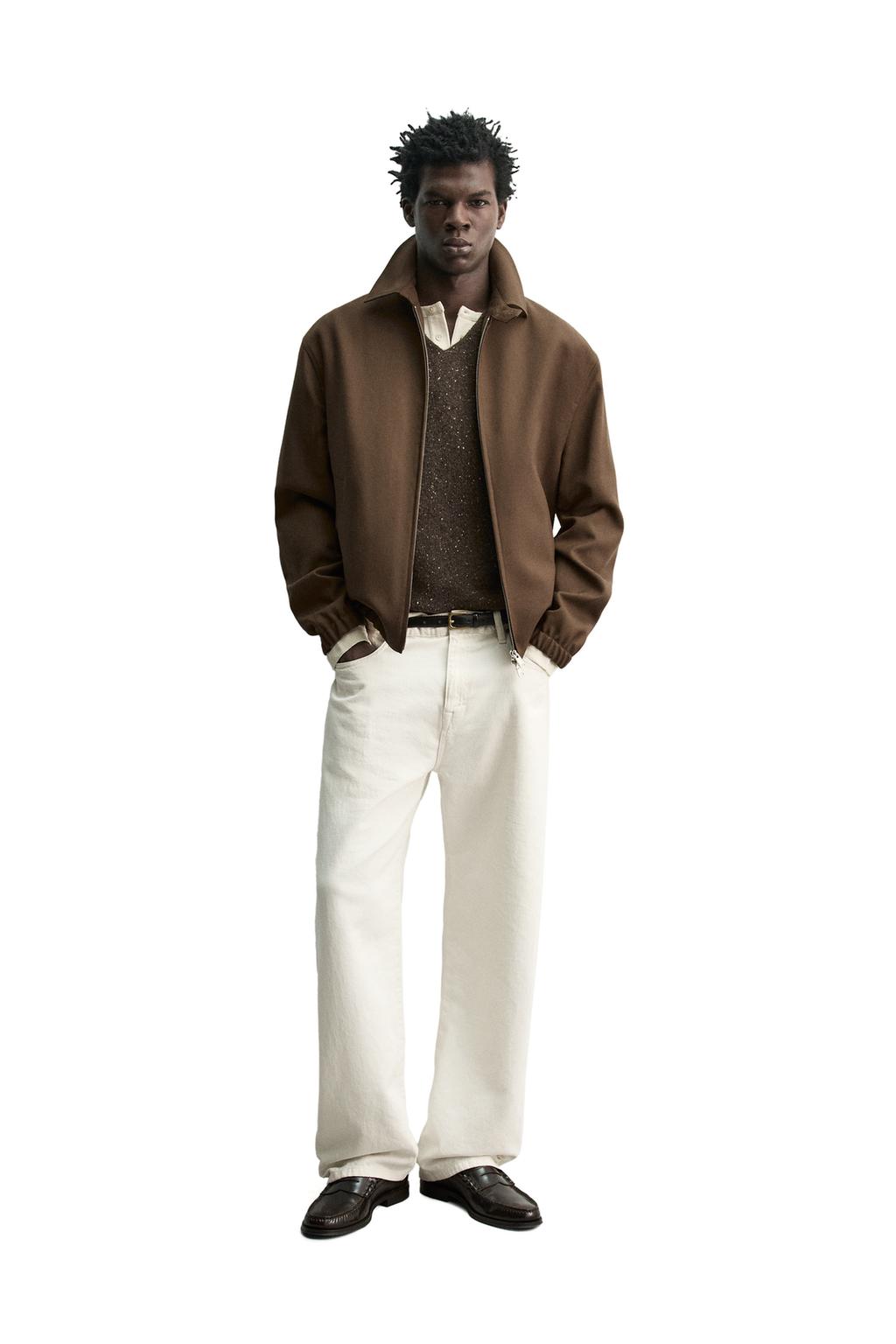 КУРТКА КЛАССИЧЕСКОГО КРОЯ ИЗ 100% ШЕРСТИ