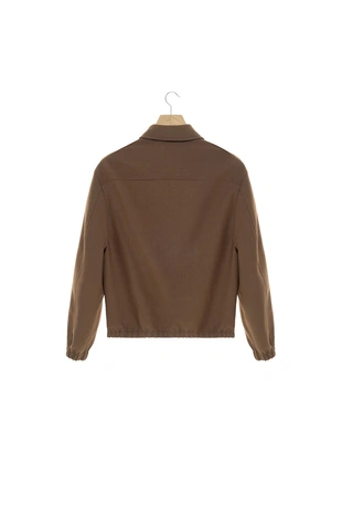 Куртка классического кроя из 100% шерсти- Заказать в России