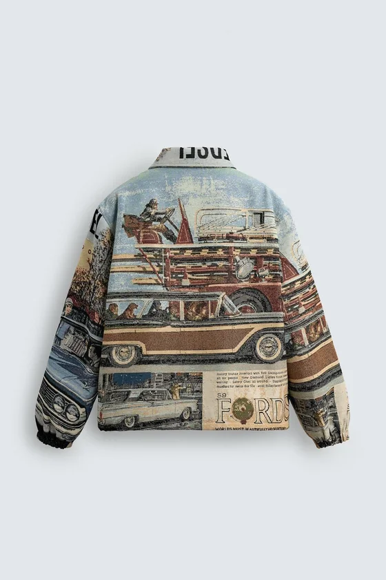 СТЕГАНАЯ ЖАККАРДОВАЯ КУРТКА «Ford ©»