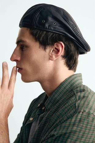 Кожаный берет — LIMITED EDITION- Заказать в России
