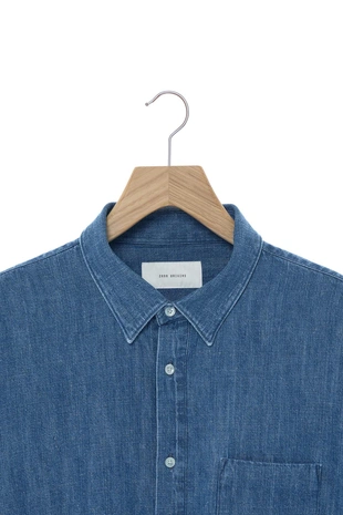 Джинсовая рубашка из денима SELVEDGE- Заказать в России