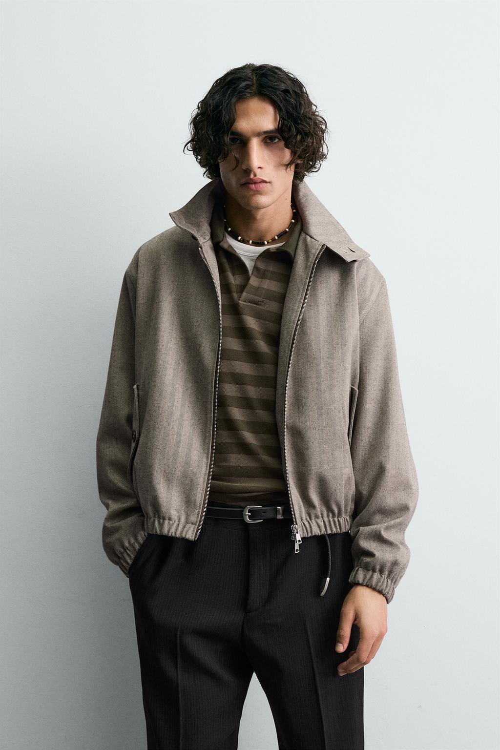 УКОРОЧЕННАЯ КУРТКА В ЕЛОЧКУ