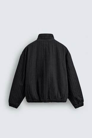 Джинсовая куртка с вышивкой в полоску- Заказать в России