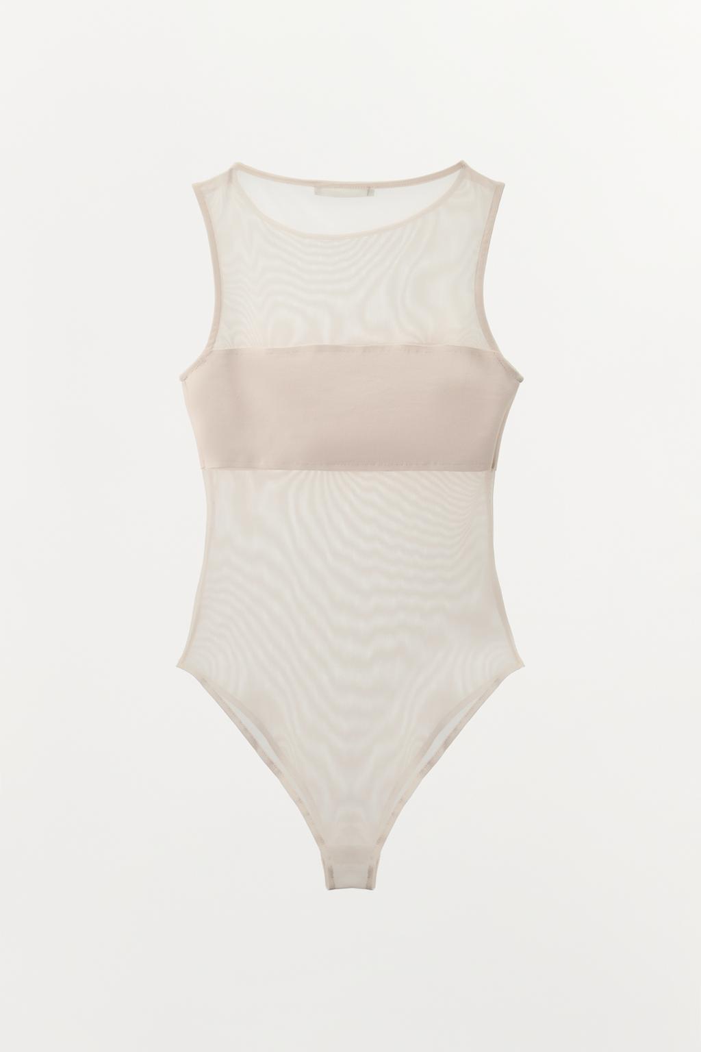 БОДИ С КОМБИНИРОВАННЫМ ТЮЛЕМ