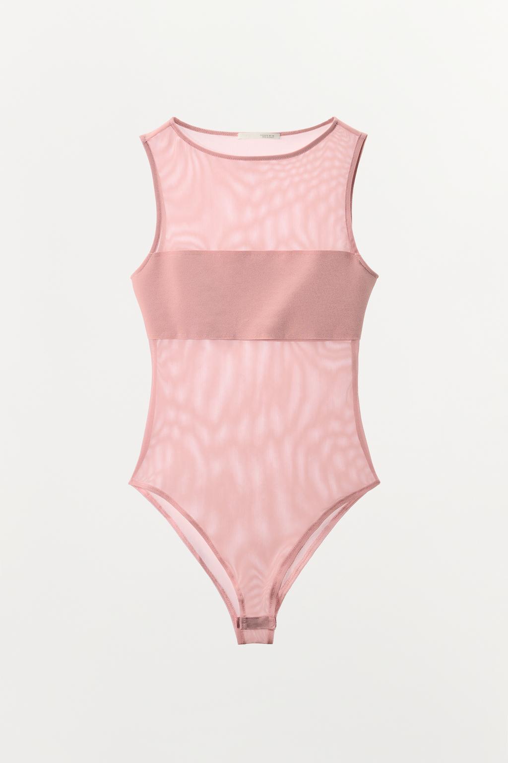 БОДИ С КОМБИНИРОВАННЫМ ТЮЛЕМ