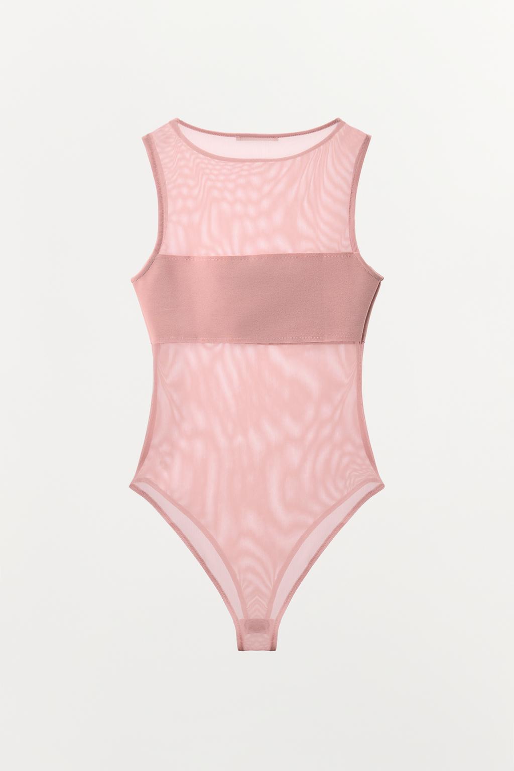 БОДИ С КОМБИНИРОВАННЫМ ТЮЛЕМ