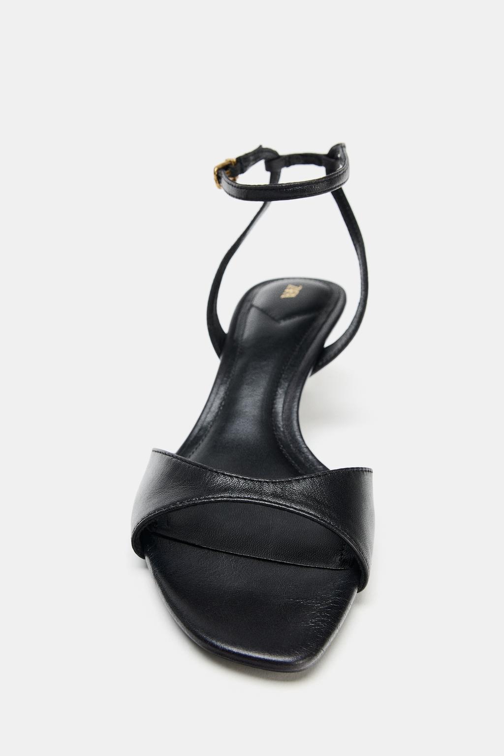 БОСОНОЖКИ НА КАБЛУКЕ С РЕМЕШКОМ НА ЩИКОЛОТКЕ