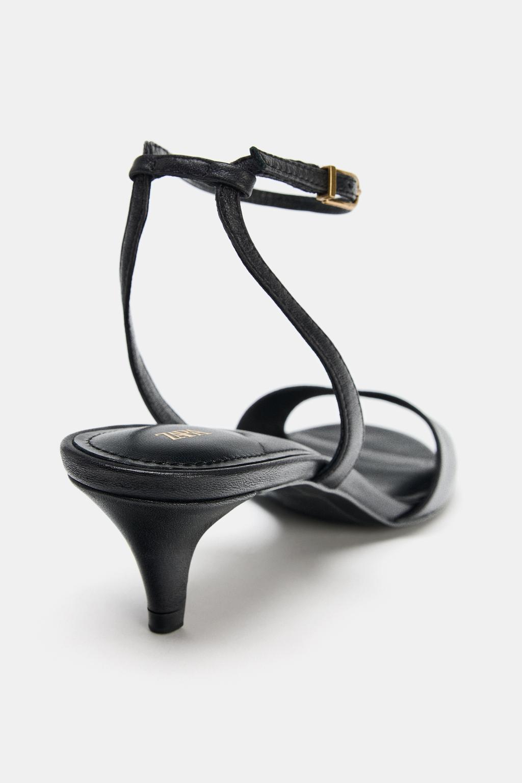 БОСОНОЖКИ НА КАБЛУКЕ С РЕМЕШКОМ НА ЩИКОЛОТКЕ