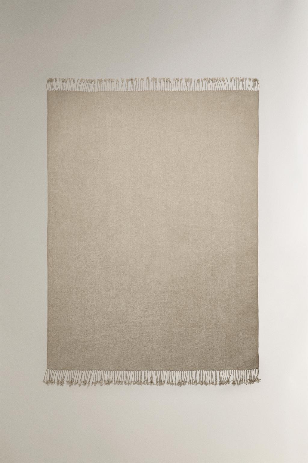 Плед из шениля с кисточками