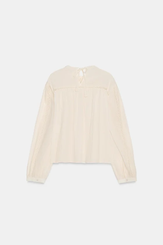 РУБАШКА С ВЫШИВКОЙ коллекция Zara «ZW»