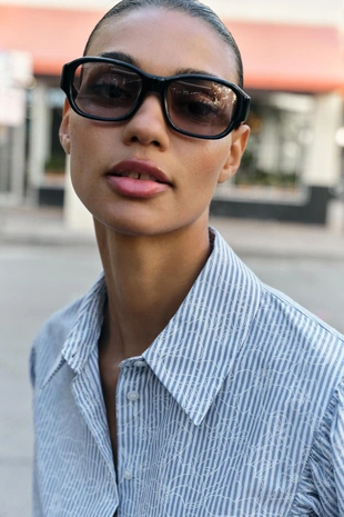 Рубашка в полоску с цветочным принтом- Заказать в России