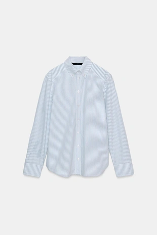 Рубашка из поплина в полоску- Заказать в России