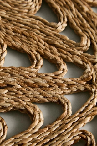 Плетеная круглая соломенная подставка с цветочным узором- Заказать в России