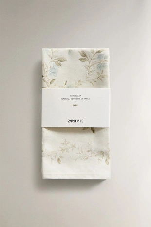 Салфетки с растительным принтом (упаковка из 2 шт.)- Заказать в России