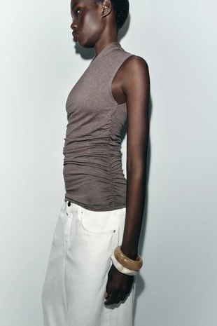 Топ с драпировкой и сборками- Заказать в России