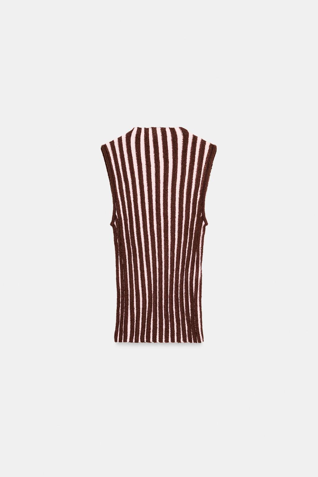 ТОП В ПОЛОСКУ ИЗ РЕЛЬЕФНОЙ ТКАНИ