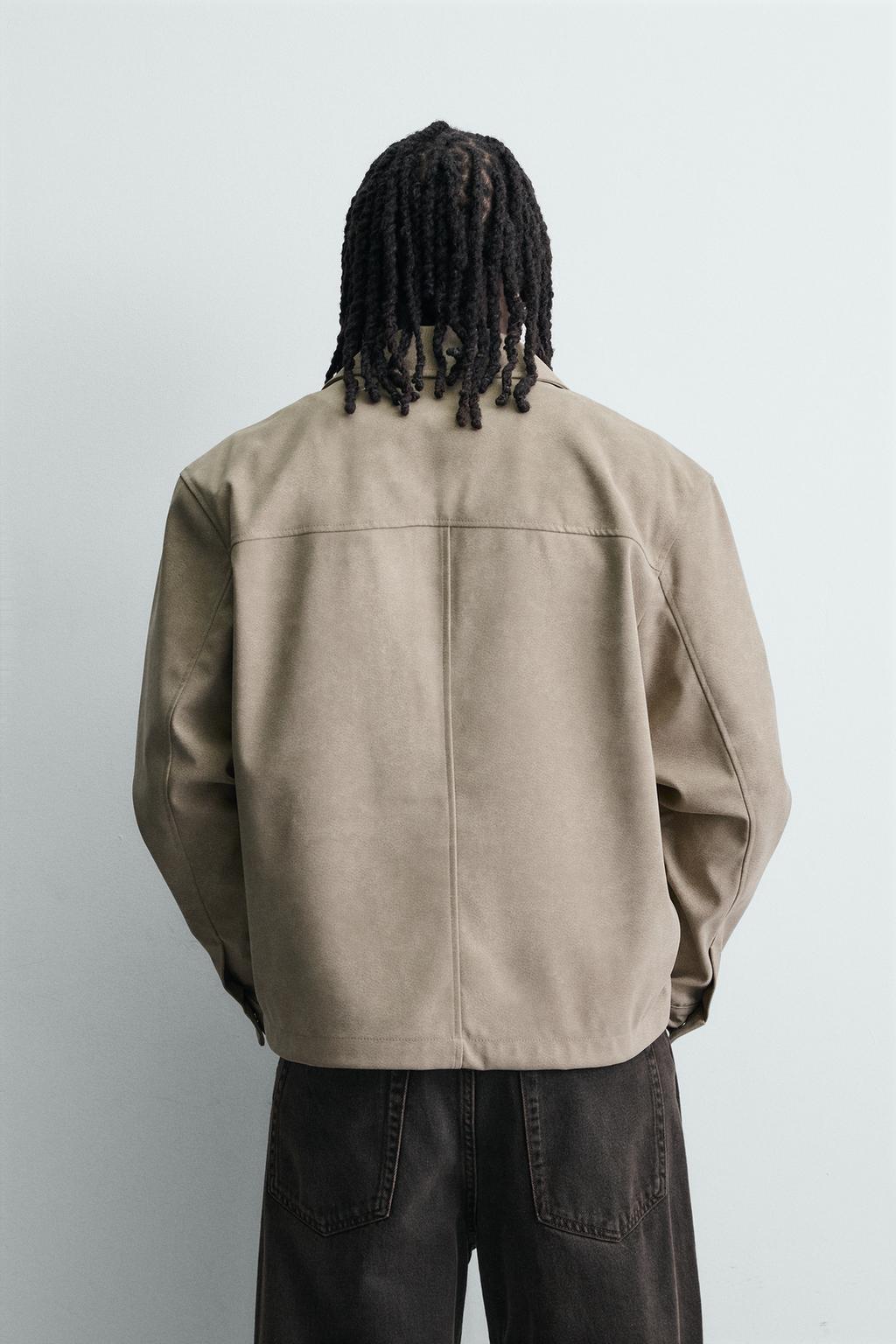 КУРТКА-РУБАШКА ИЗ ИСКУССТВЕННОЙ ЗАМШИ