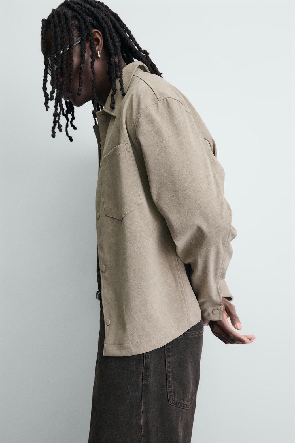 КУРТКА-РУБАШКА ИЗ ИСКУССТВЕННОЙ ЗАМШИ