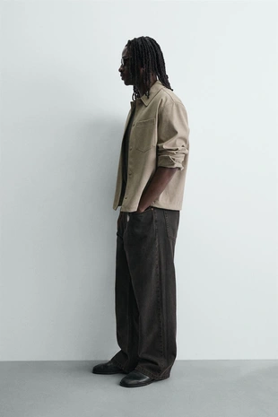 Куртка-рубашка из искусственной замши- Заказать в России