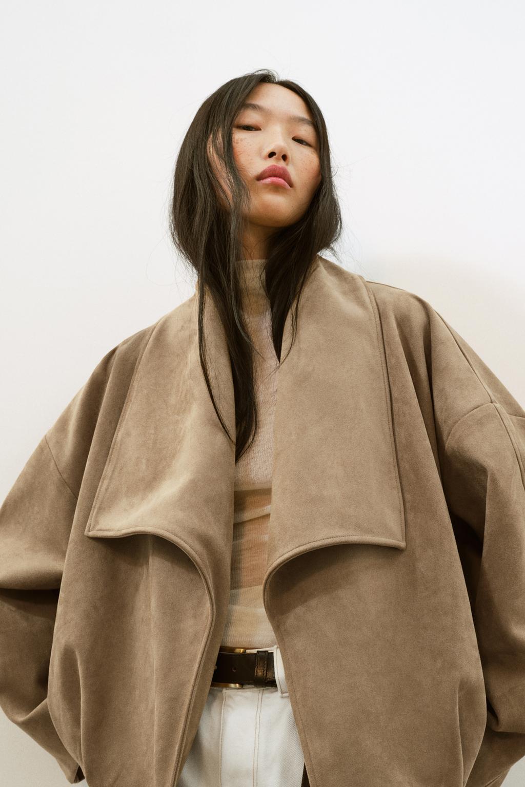 КУРТКА-КИМОНО ИЗ ИСКУССТВЕННОЙ ЗАМШИ