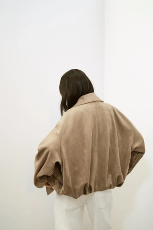 Куртка-кимоно из искусственной замши- Заказать в России