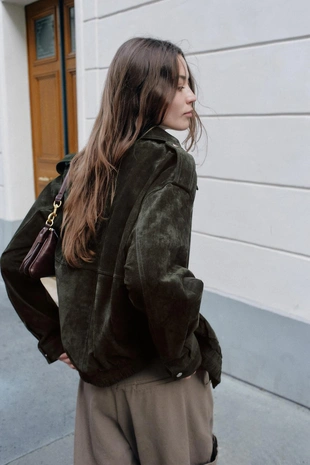 Куртка из 100% натуральной замши- Заказать в России