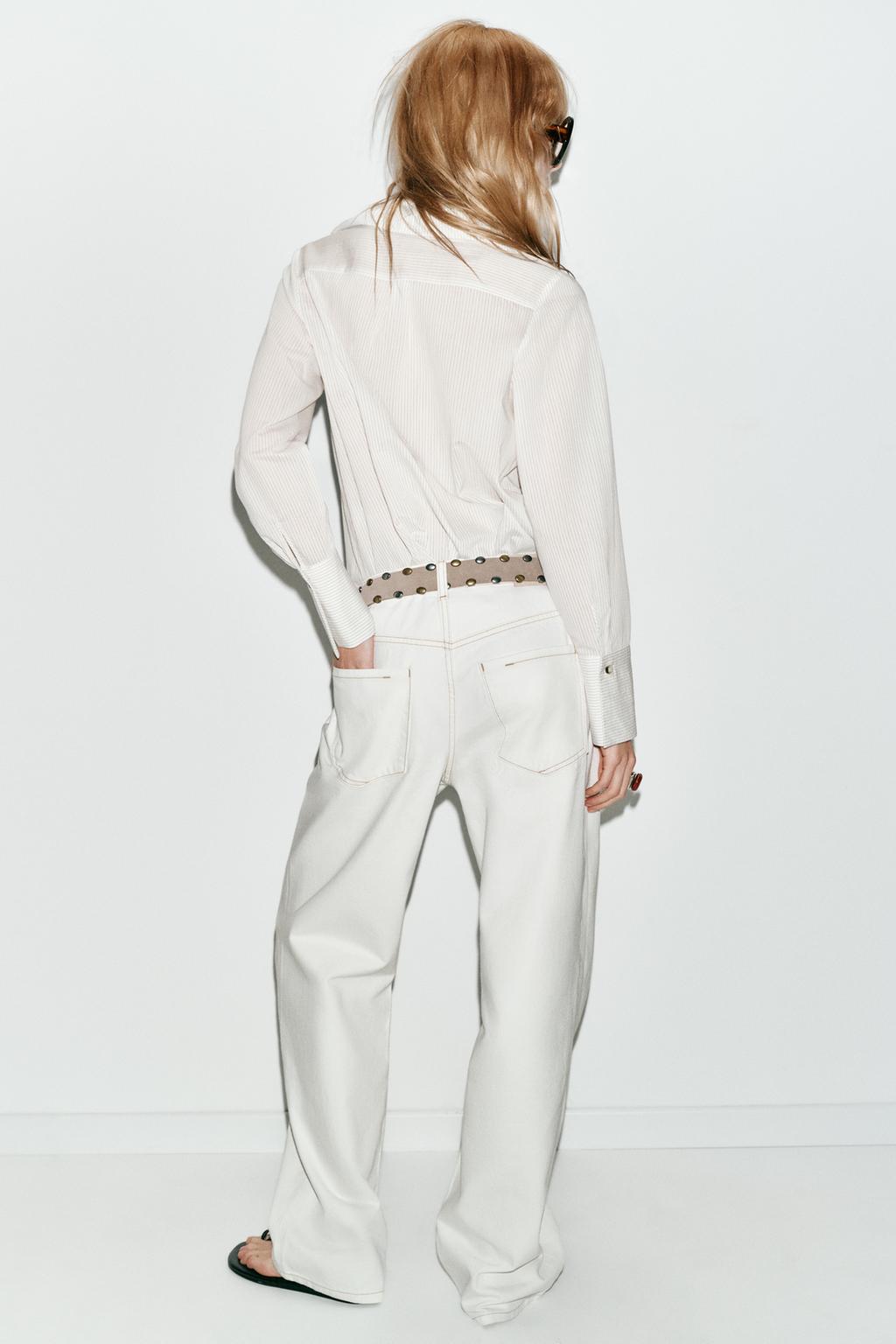 РУБАШКА В ПОЛОСКУ С ВОЛАНАМИ