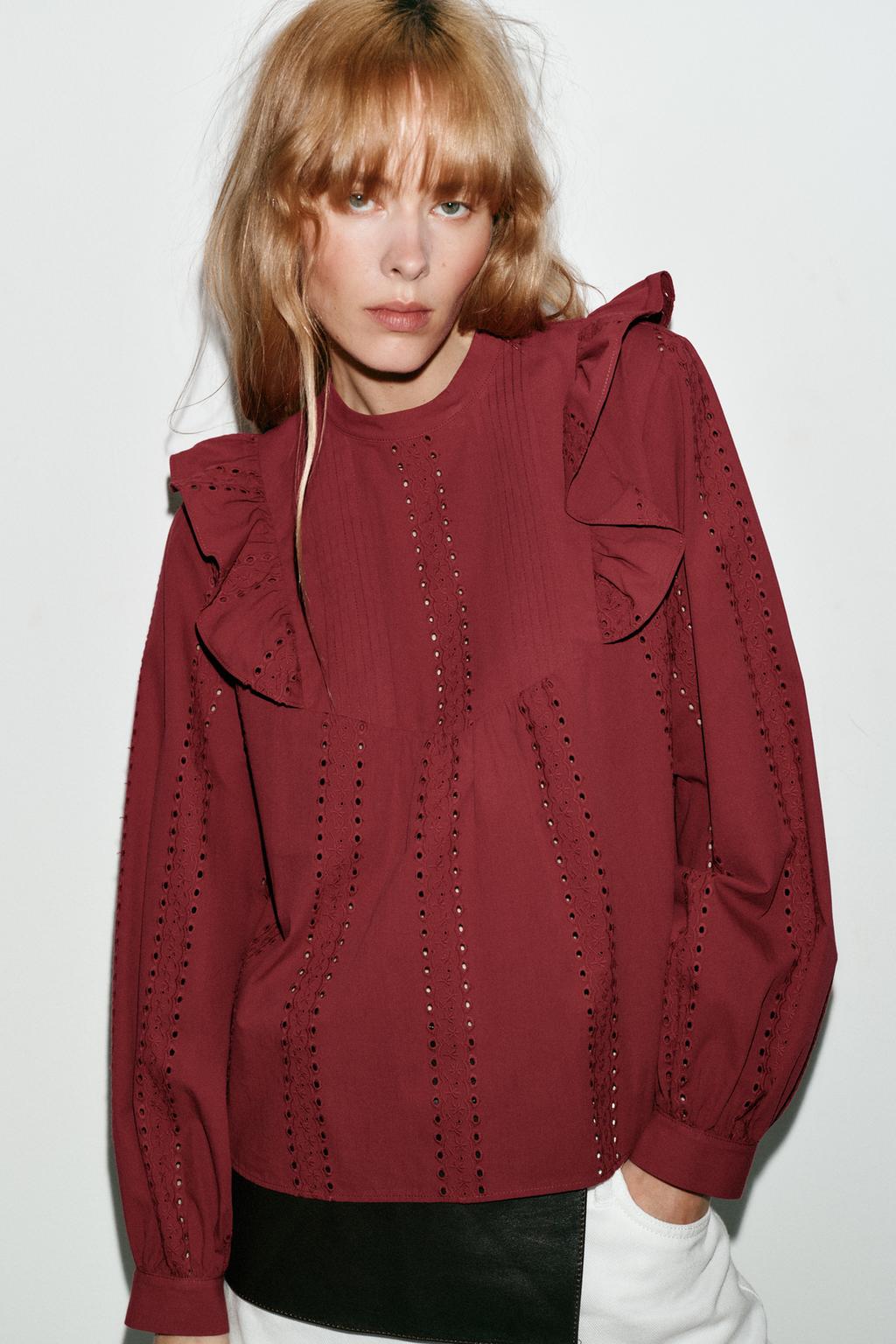 БЛУЗА В РОМАНТИЧЕСКОМ СТИЛЕ С АЖУРНОЙ ВЫШИВКОЙ