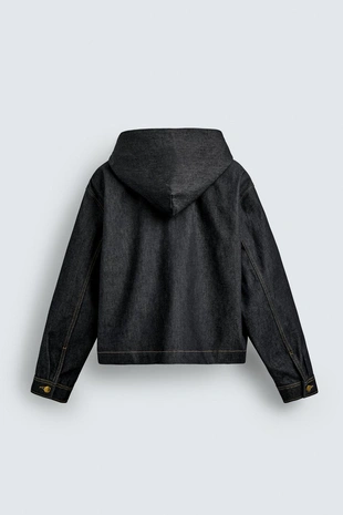 Джинсовая куртка с капюшоном- Заказать в России