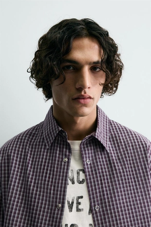 Рубашка RELAXED FIT в клетку- Заказать в России