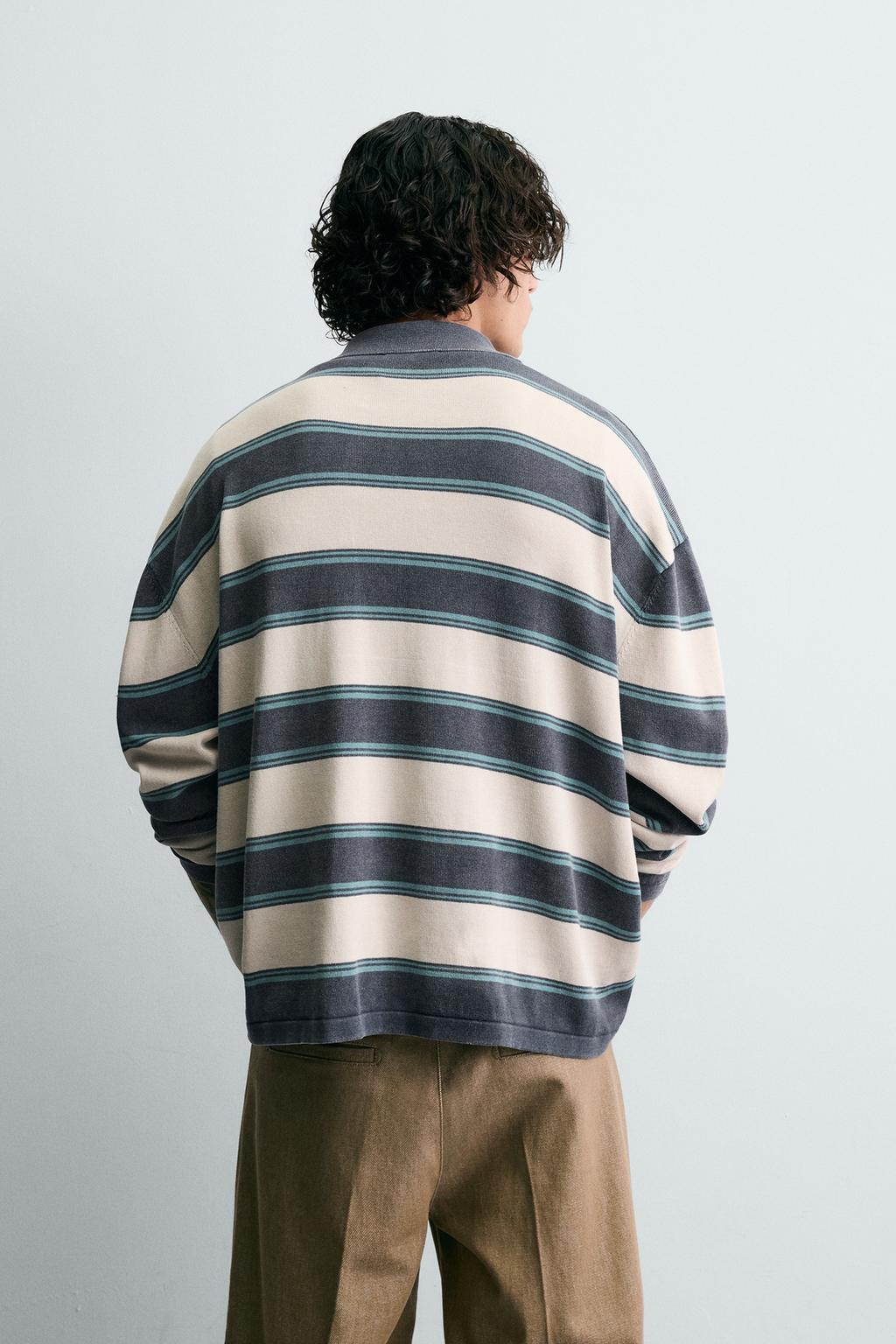 ТРИКОТАЖНОЕ ПОЛО RELAXED FIT В ПОЛОСКУ