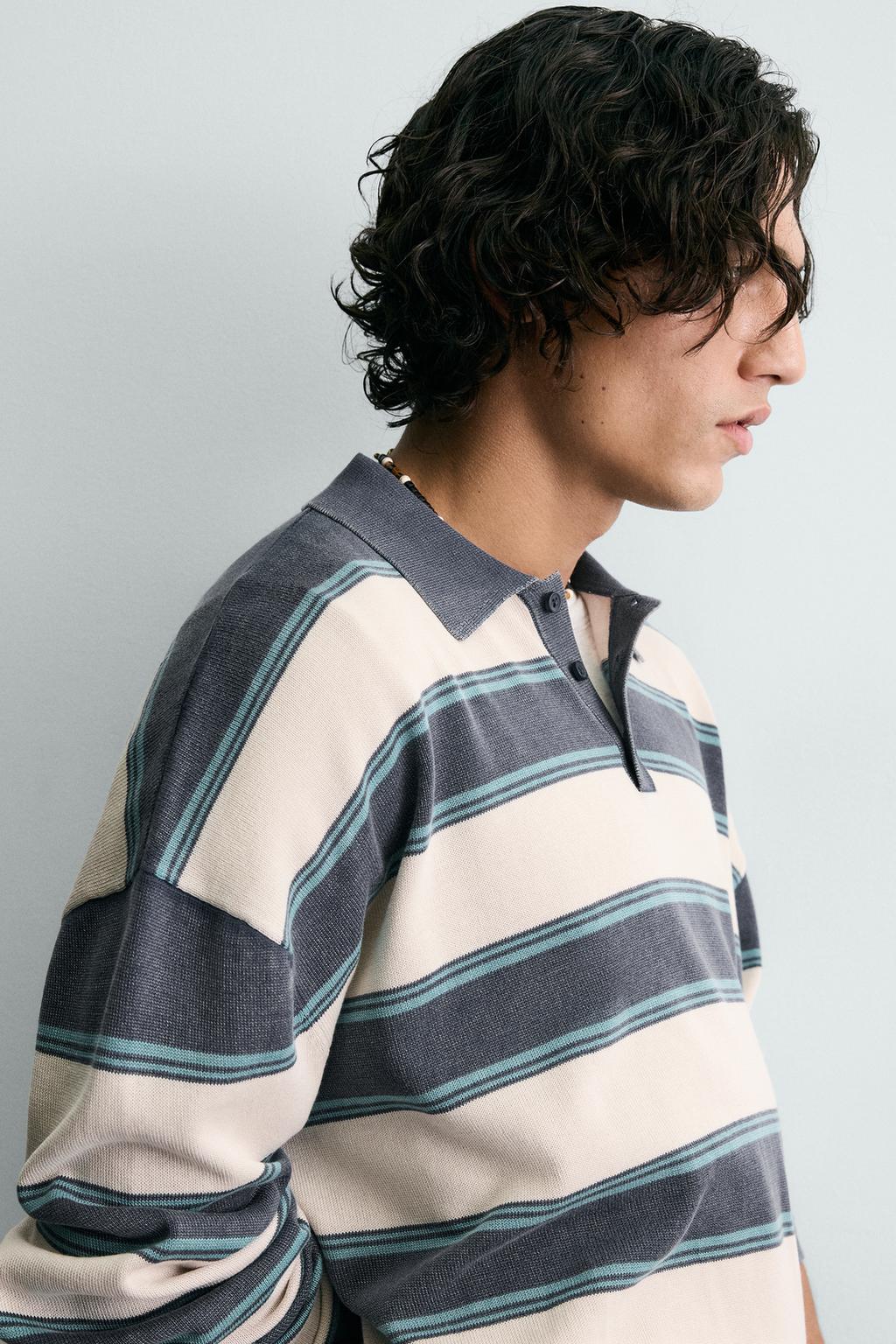 ТРИКОТАЖНОЕ ПОЛО RELAXED FIT В ПОЛОСКУ